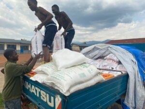 Delivery of oil rice maize flour and salt